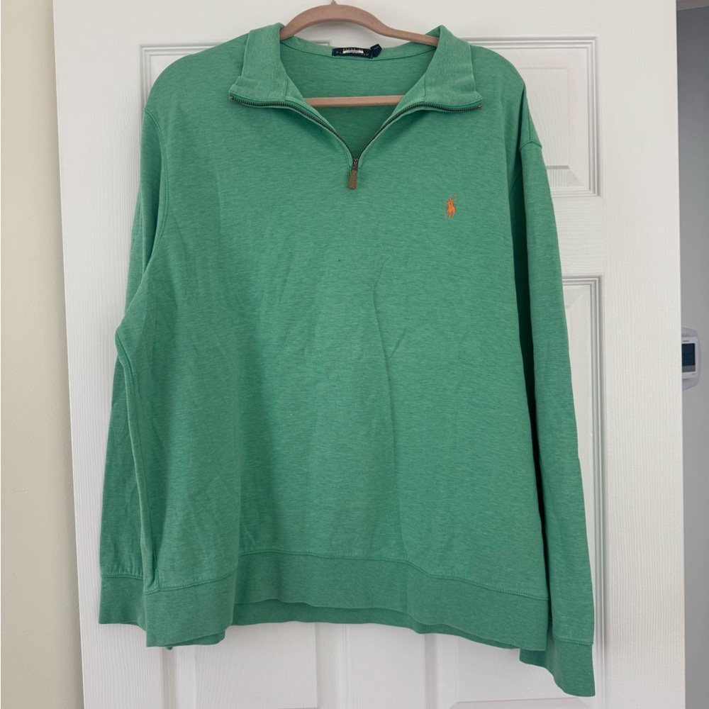 Polo by Ralph Lauren Mint Green Quarter-Zip Pullover
